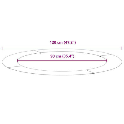 vidaXL suitable for Flat Tree Ring White Ø90 / 120 cm Steel