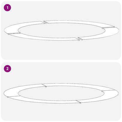 vidaXL suitable for Flat Tree Rings 5 pcs White Ø90 / 120 cm Steel