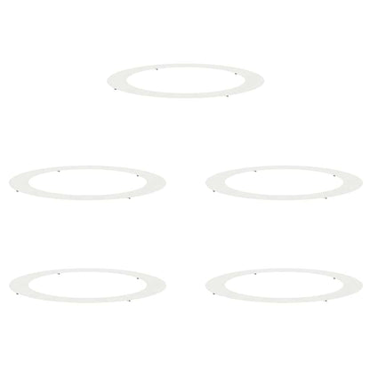 vidaXL suitable for Flat Tree Rings 5 pcs White Ø90 / 120 cm Steel