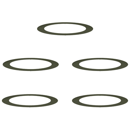 vidaXL suitable for Flat Tree Rings 5 pcs Olive green Ø90 / 120 cm Steel