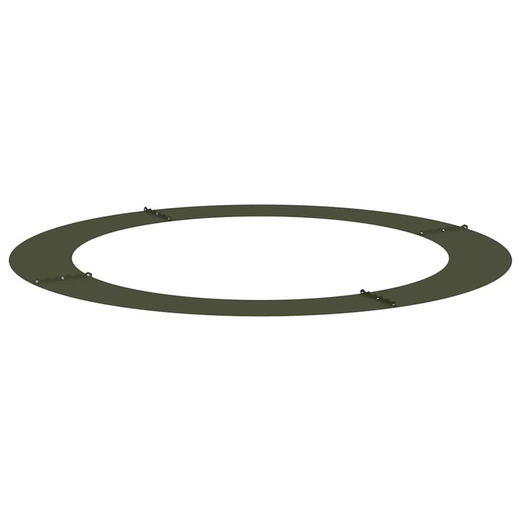 vidaXL suitable for Flat Tree Rings 5 pcs Olive green Ø90 / 120 cm Steel