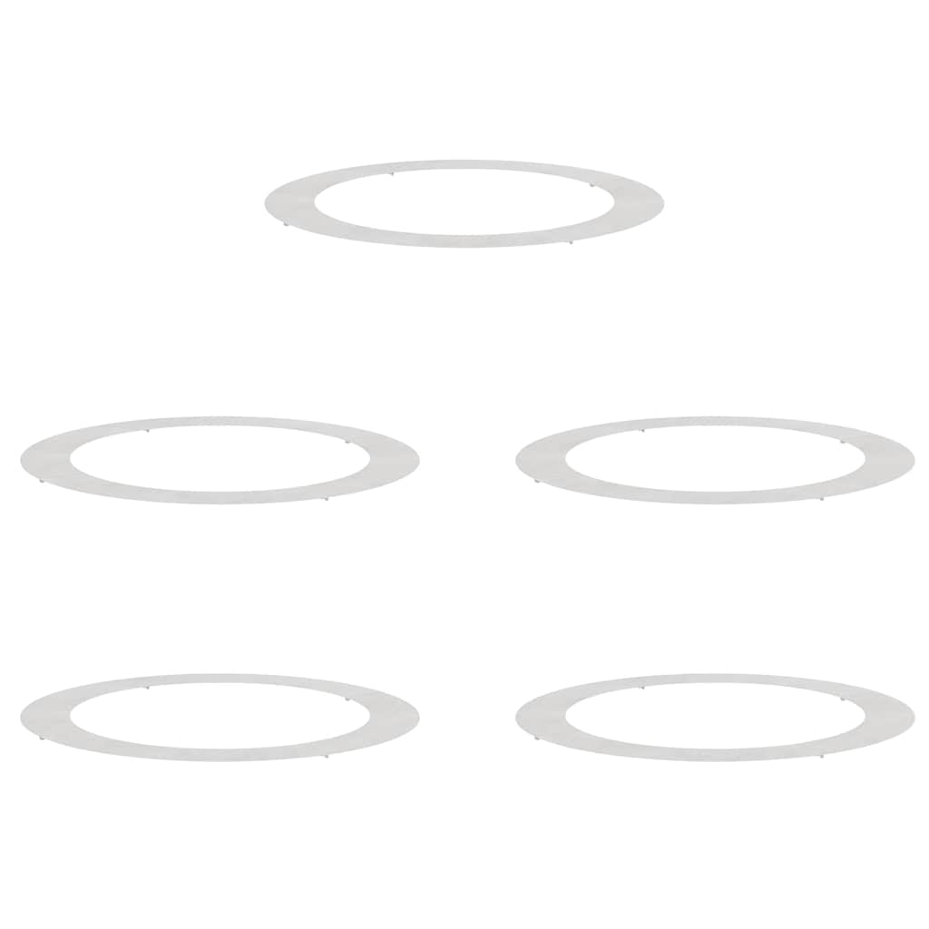 vidaXL suitable for Flat Tree Rings 5 pcs Silver Ø90 / 120 cm