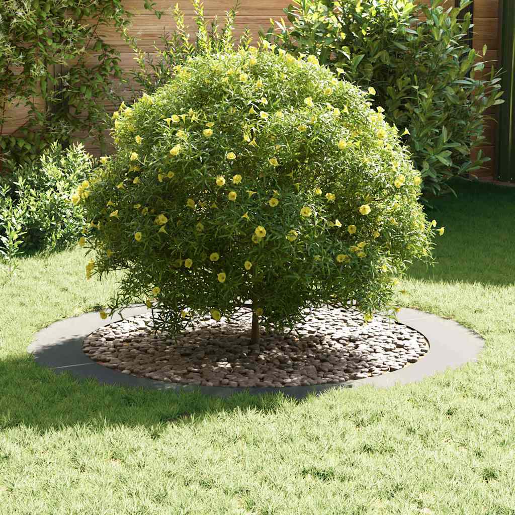 vidaXL suitable for Flat Tree Rings 5 pcs Silver Ø90/120 cm