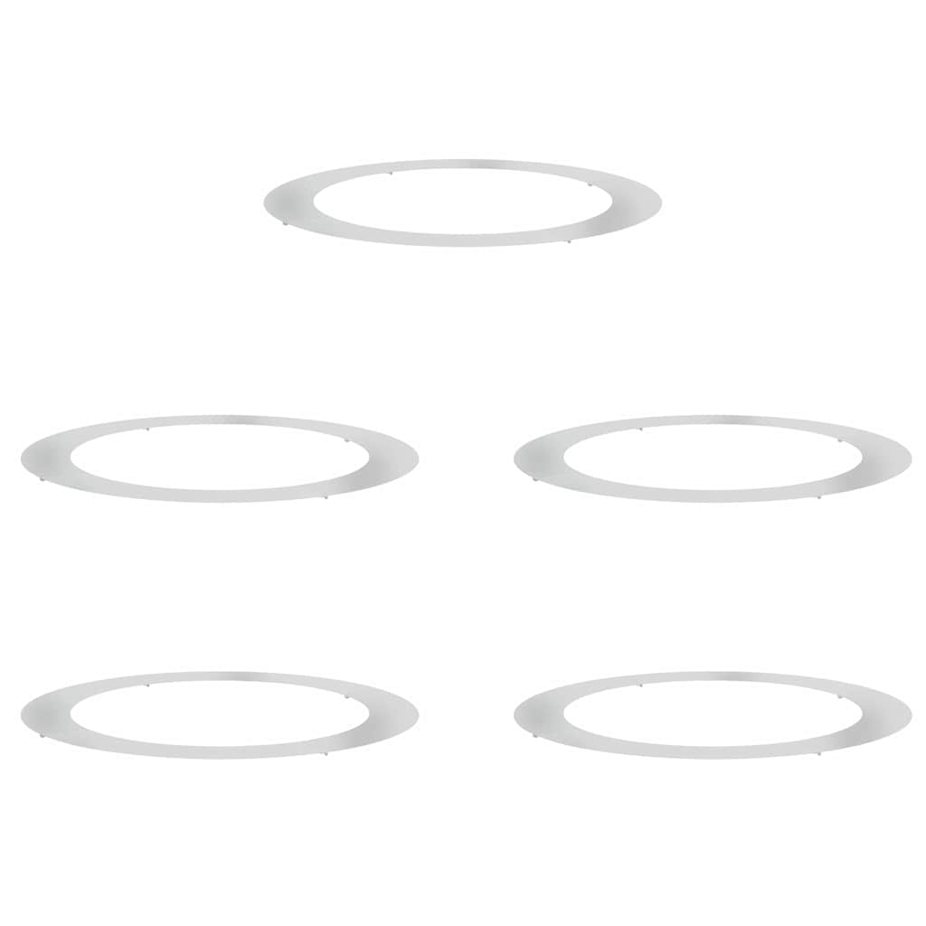 vidaXL suitable for Flat Tree Rings 5 pcs Silver Ø90 / 120 cm