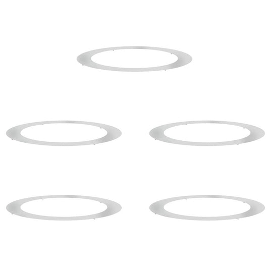 vidaXL suitable for Flat Tree Rings 5 pcs Silver Ø90 / 120 cm