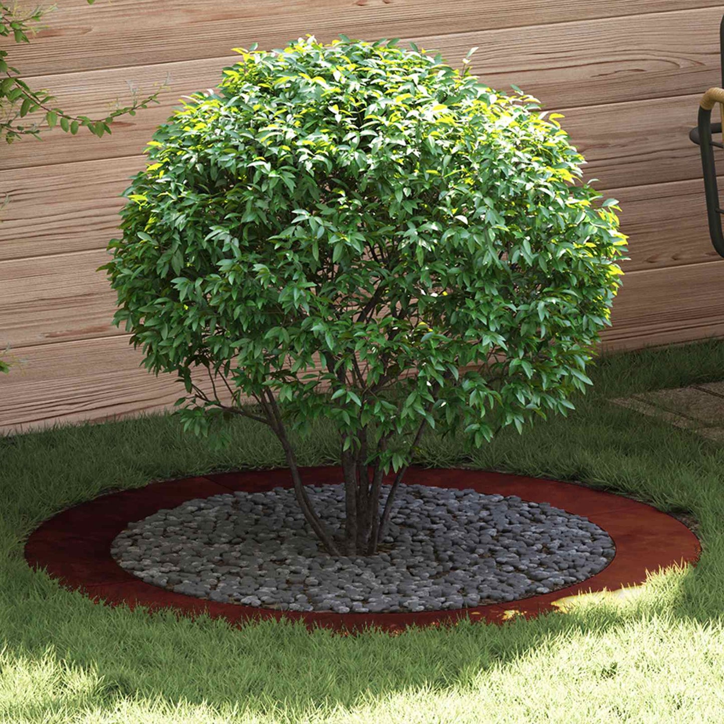 vidaXL suitable for Flat Tree Rings 5 pcs Rusty Ø90/120 cm