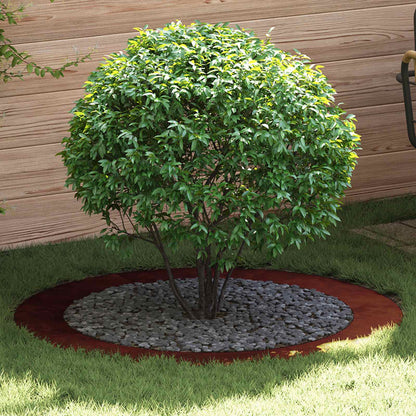 vidaXL suitable for Flat Tree Rings 5 pcs Rusty Ø90/120 cm