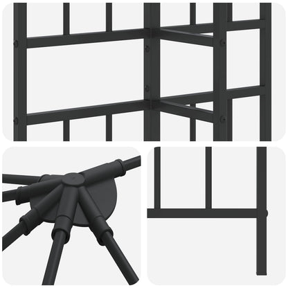 vidaXL Gazebo Frame 6 x 3 m Black Steel