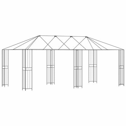 vidaXL Gazebo Frame 6 x 3 m Black Steel