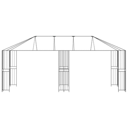 vidaXL Gazebo Frame 6 x 3 m Black Steel