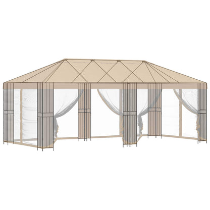 vidaXL Gazebo Frame 6 x 3 m Black Steel
