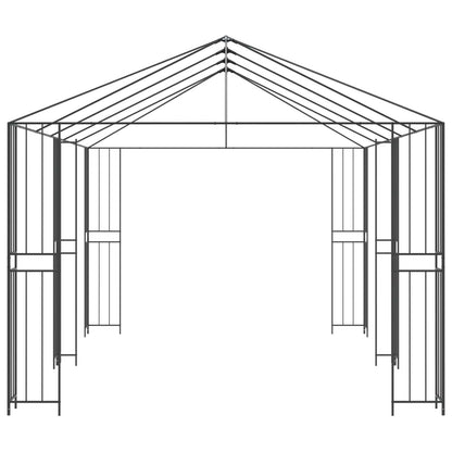 vidaXL Gazebo Frame 6 x 3 m Black Steel