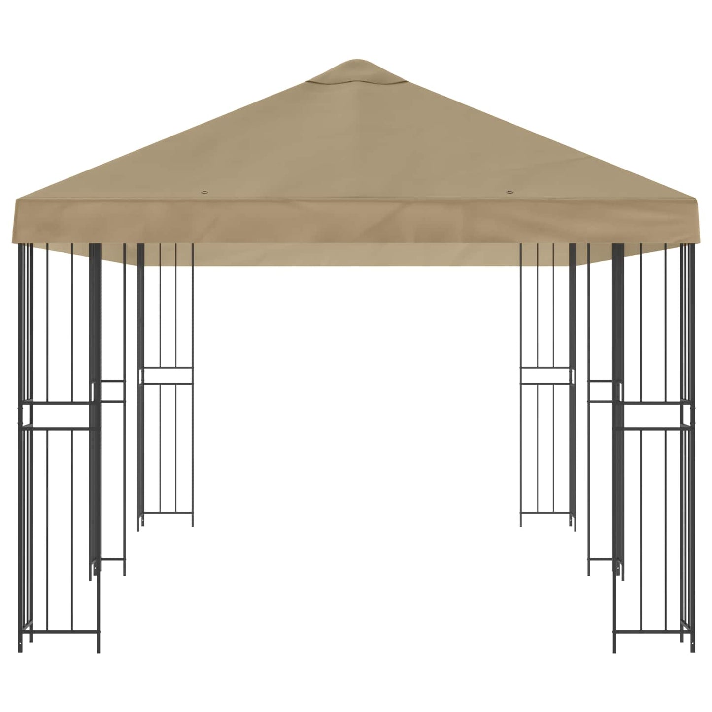 vidaXL Garden Gazebo 6 x 3 m Beige Polyester and Steel 190 gsm