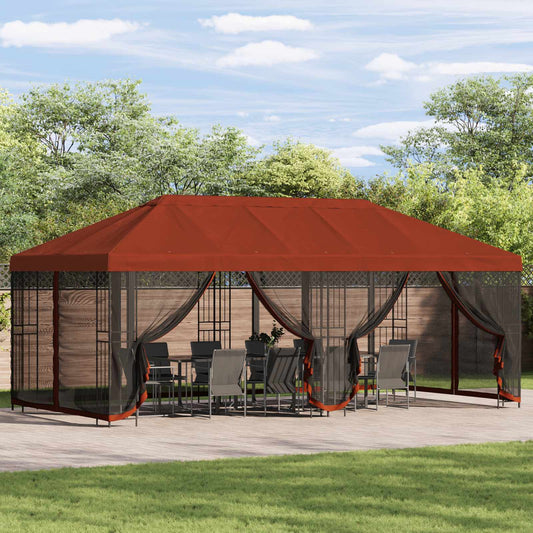 vidaXL 6 x 3 m Terracotta Polyester and Steel 190