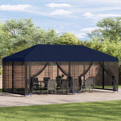 vidaXL 6 x 3 m Blue Polyester and Steel 190