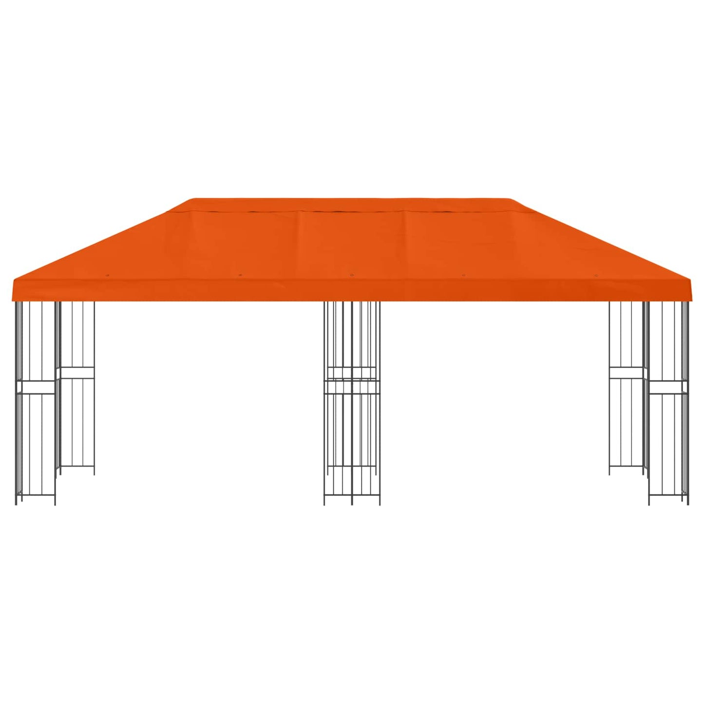 vidaXL Garden Gazebo 6 x 3 m Orange Polyester and Steel 190 gsm