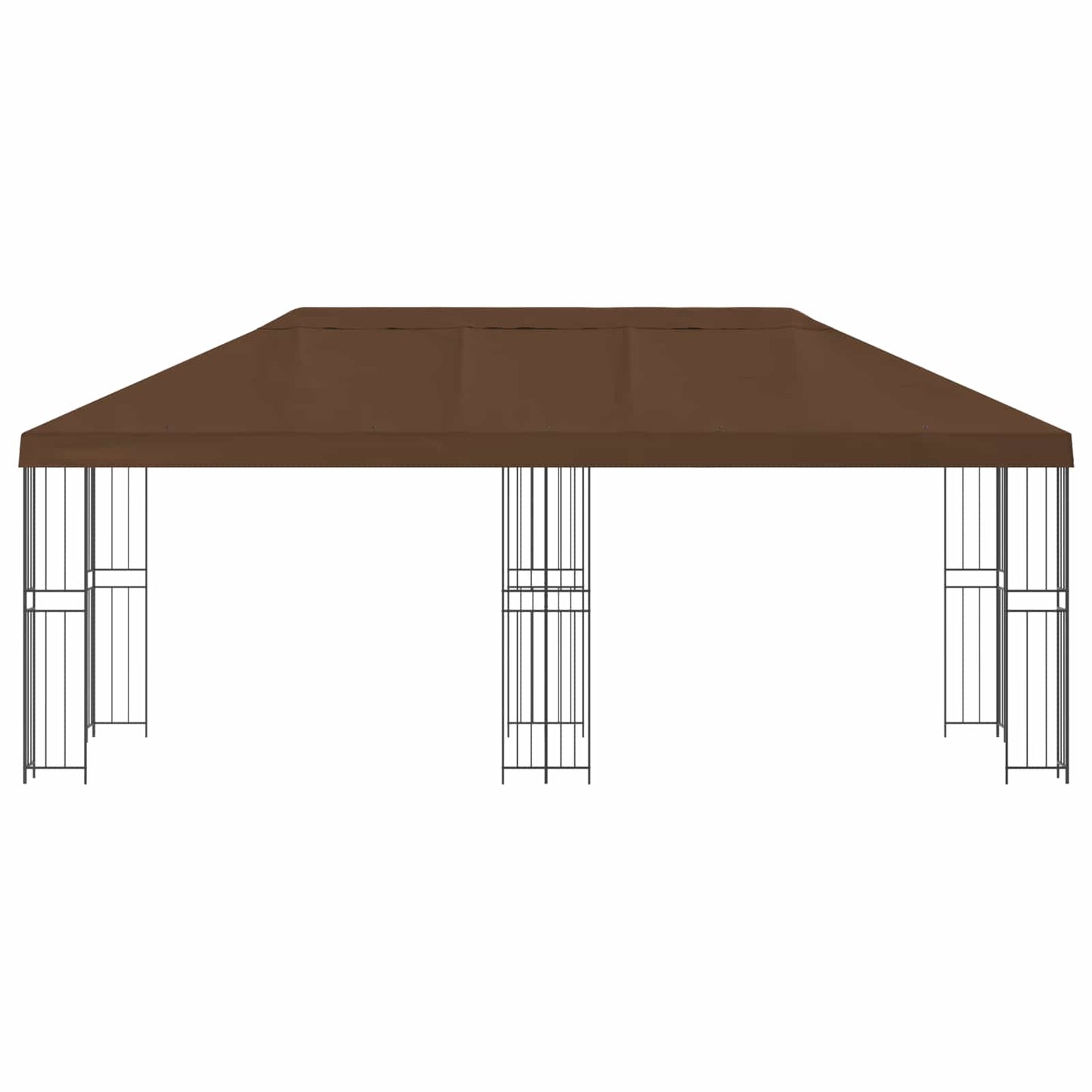 vidaXL 6 x 3 m Brown Polyester and Steel 190