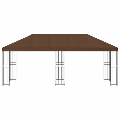 vidaXL 6 x 3 m Brown Polyester and Steel 190