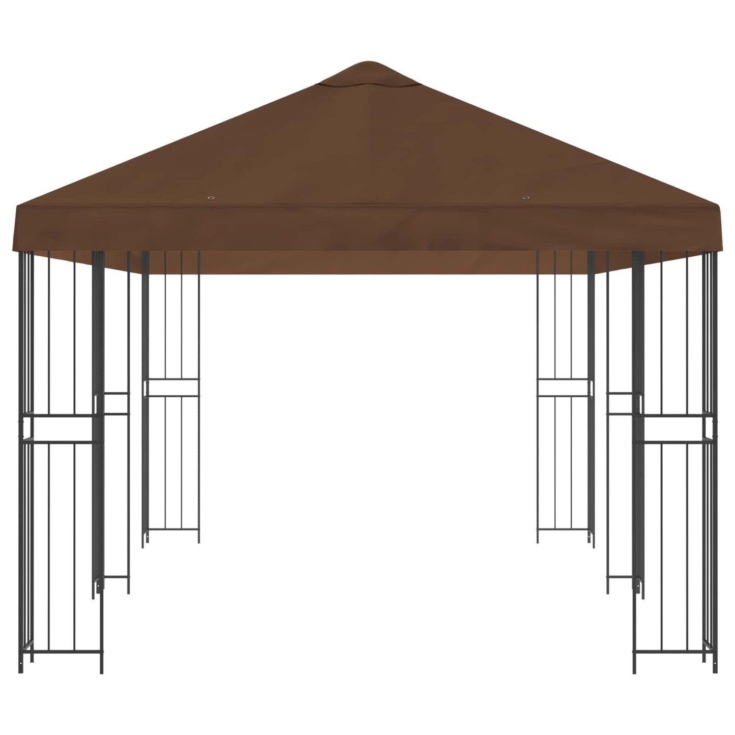 vidaXL 6 x 3 m Brown Polyester and Steel 190