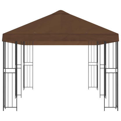 vidaXL 6 x 3 m Brown Polyester and Steel 190