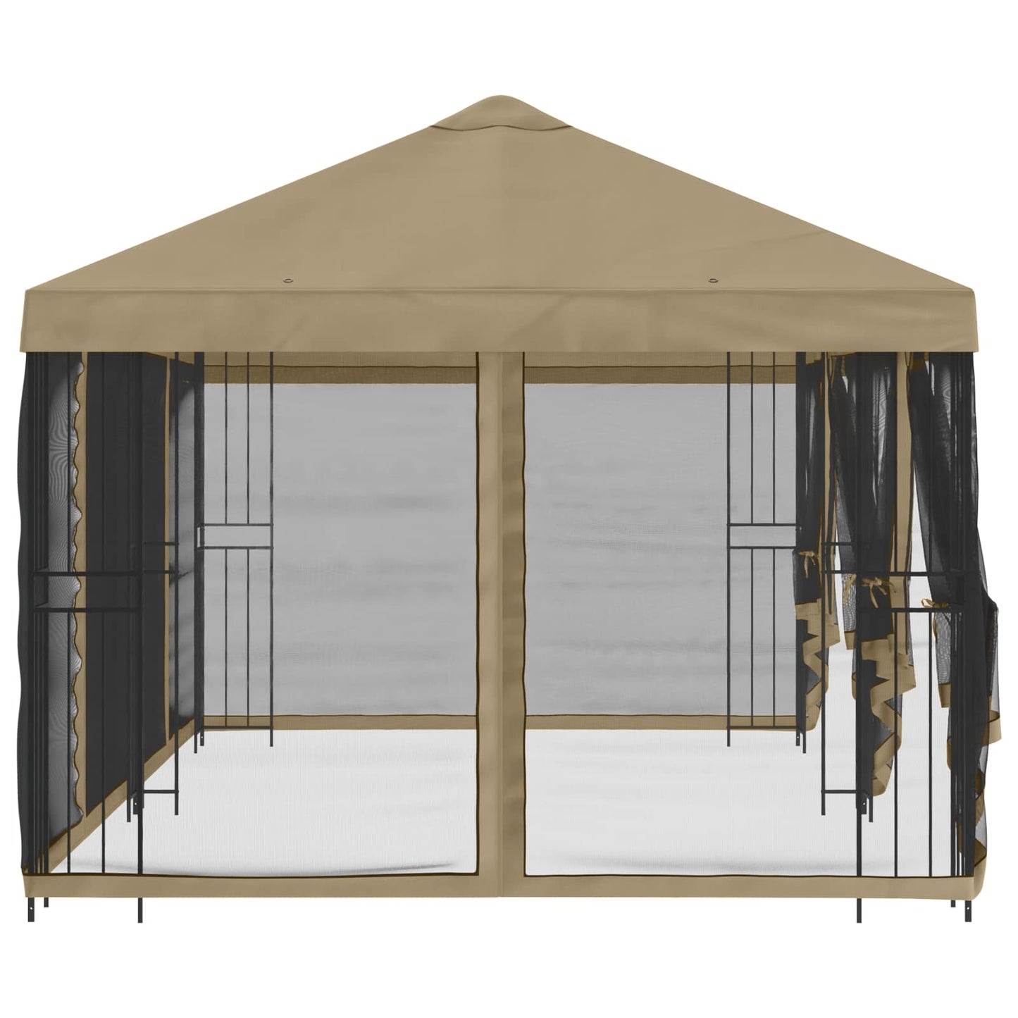 vidaXL 6 x 3 m Beige Polyester and Steel 190 gsm