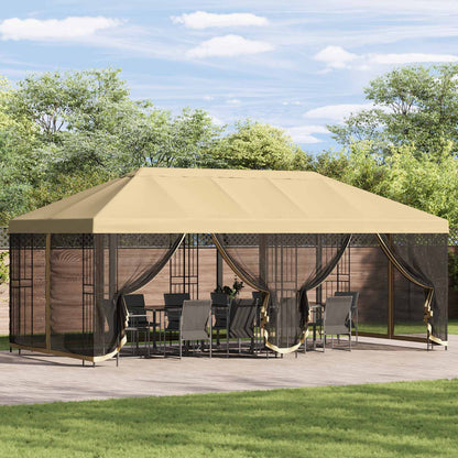 vidaXL 6 x 3 m Cream Polyester and Steel 190