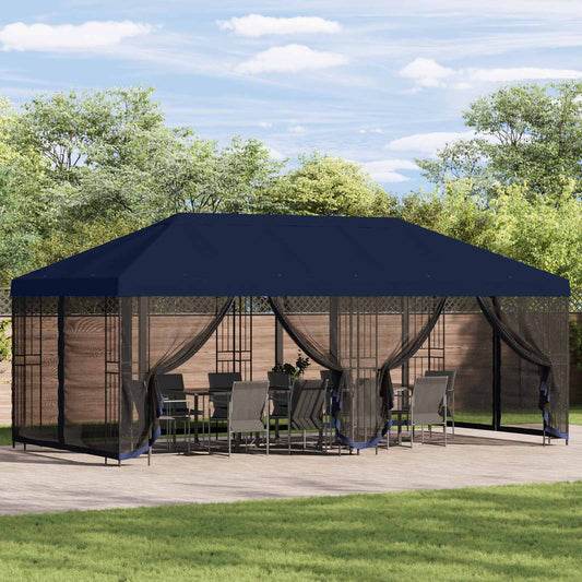 vidaXL 6 x 3 m Blue Polyester and Steel 190