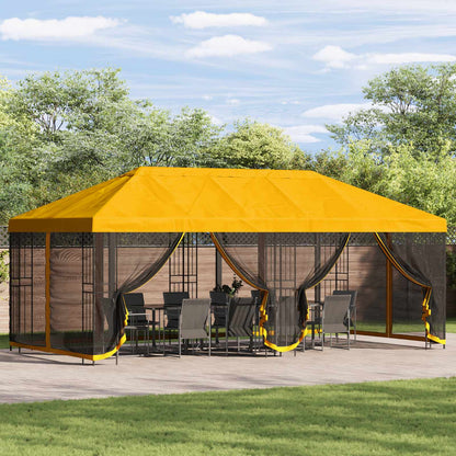 vidaXL 6 x 3 m Yellow Polyester and Steel 190