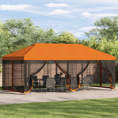 vidaXL 6 x 3 m Orange Polyester and Steel 190