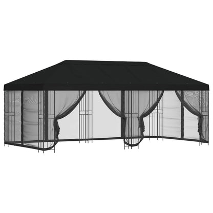 vidaXL 6 x 3 m Black Polyester and Steel 190