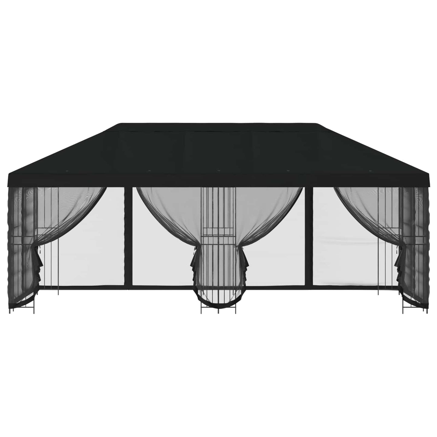 vidaXL 6 x 3 m Black Polyester and Steel 190