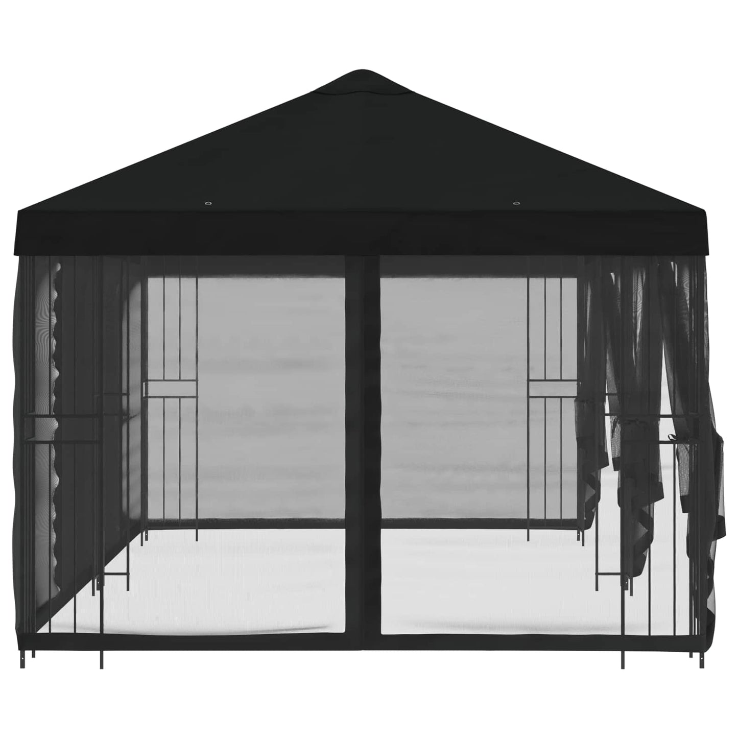 vidaXL 6 x 3 m Black Polyester and Steel 190