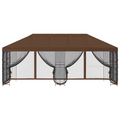 vidaXL 6 x 3 m Brown Polyester and Steel 190
