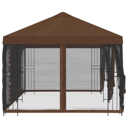 vidaXL 6 x 3 m Brown Polyester and Steel 190