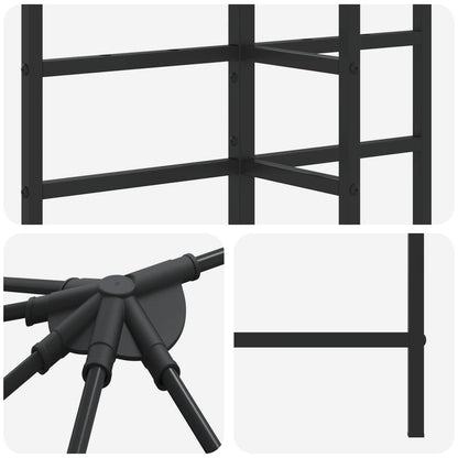vidaXL Gazebo Frame 6 x 3 m Black Steel