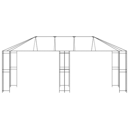 vidaXL Gazebo Frame 6 x 3 m Black Steel