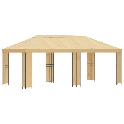 vidaXL Garden Gazebo 6 x 3 m Cream Polyester and Steel 190