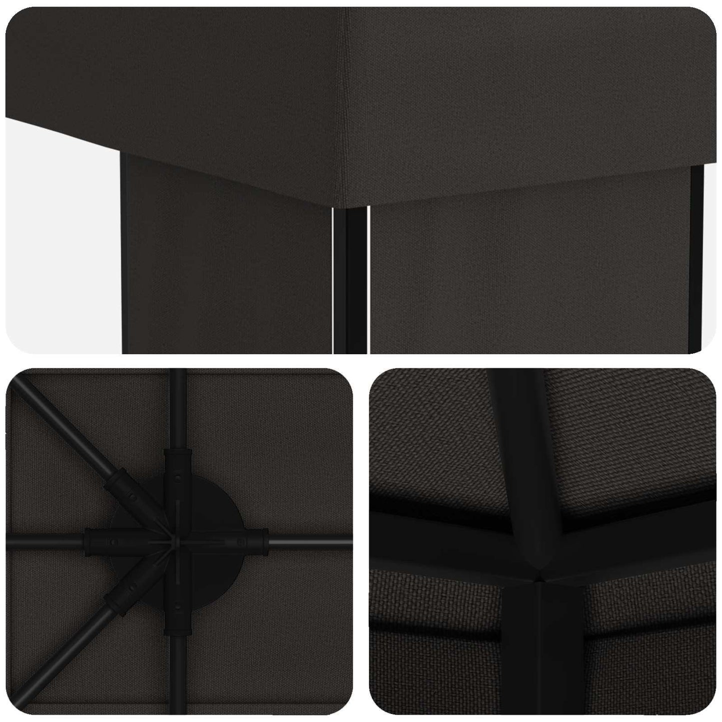 vidaXL Garden Gazebo 6 x 3 m Anthracite Polyester and Steel 190