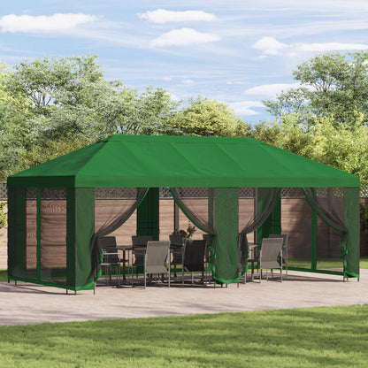 vidaXL Garden Gazebo 6 x 3 m Green Polyester and Steel 190