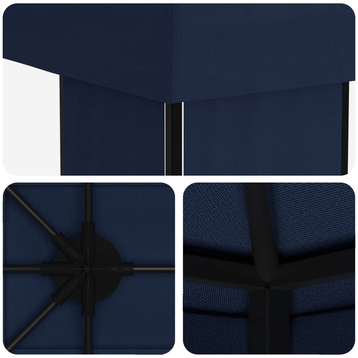 vidaXL Garden Gazebo 6 x 3 m Blue Polyester and Steel 190
