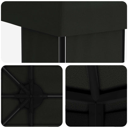 vidaXL Garden Gazebo 6 x 3 m Black Polyester and Steel 190