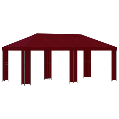 vidaXL Garden Gazebo 6 x 3 m Burgundy Polyester and Steel 190