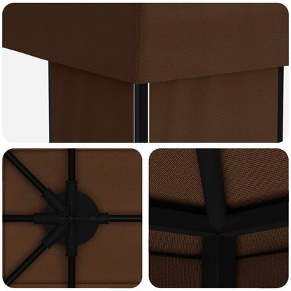 vidaXL Garden Gazebo 6 x 3 m Brown Polyester and Steel 190