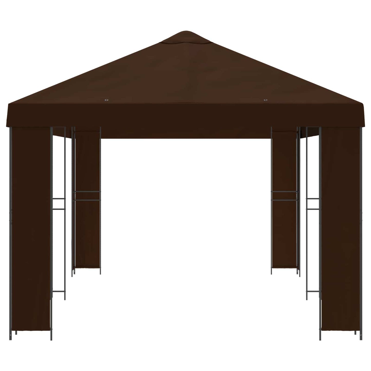 vidaXL Garden Gazebo 6 x 3 m Brown Polyester and Steel 190