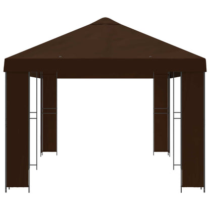 vidaXL Garden Gazebo 6 x 3 m Brown Polyester and Steel 190