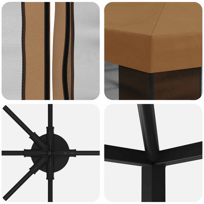 vidaXL 6 x 3 m Beige Polyester and Steel 190