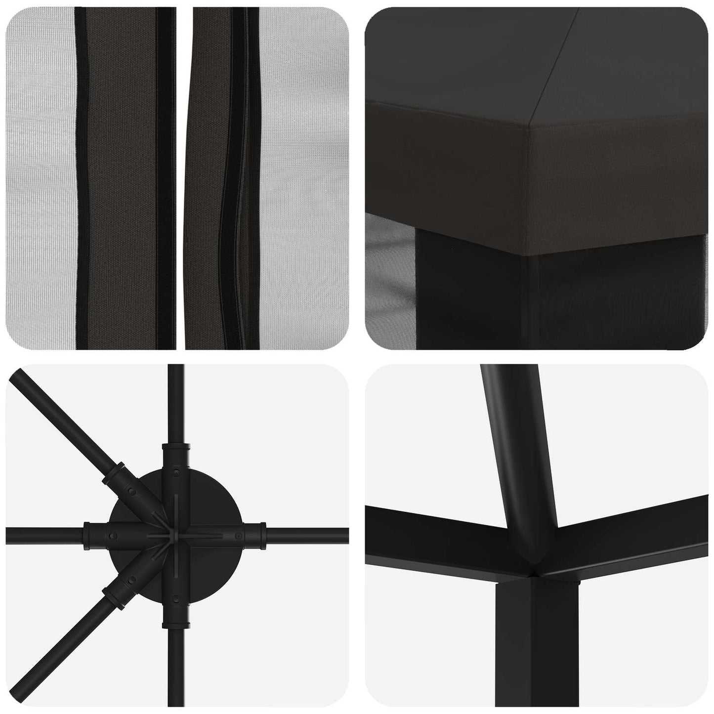 vidaXL 6 x 3 m Anthracite Polyester and Steel 190
