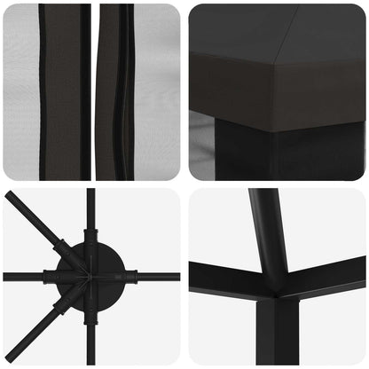 vidaXL 6 x 3 m Anthracite Polyester and Steel 190