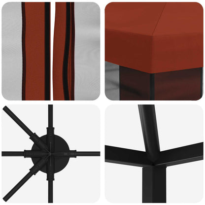 vidaXL 6 x 3 m Terracotta Polyester and Steel 190