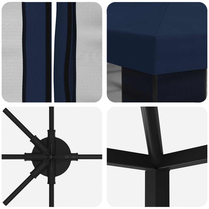 vidaXL 6 x 3 m Blue Polyester and Steel 190